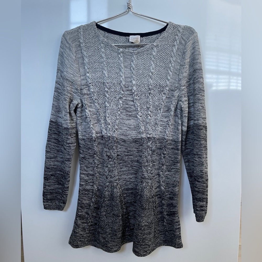 Cupio Black and White Textured Knit